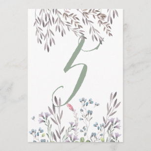 Un Mariage Fleur sauvage Tableau No 5 Carte double