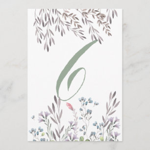 Un Mariage Fleur sauvage Tableau No 6 Carte double