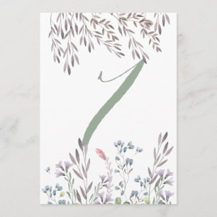 Un Mariage Fleur sauvage Tableau No 7 Carte double