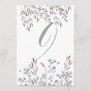 Un Mariage Fleur sauvage Tableau No 9 Carte double