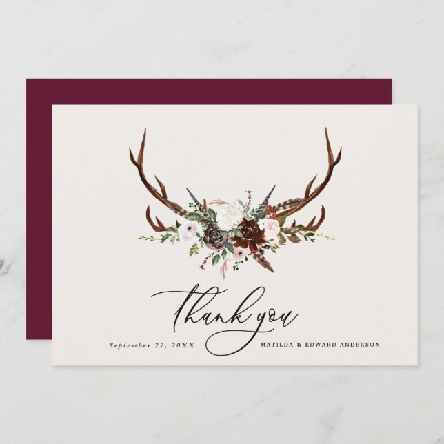 Un mariage rustique et élégant merci à la botaniqu (Devant / Derrière)