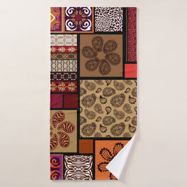 Un méga jeu créatif de motifs sans couture inspiré (Serviette de bain)