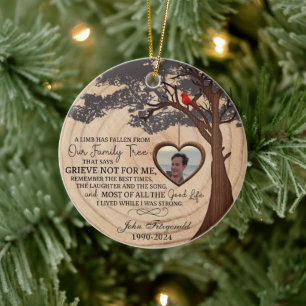 Un Membre Est Tombé De Notre Ornement D'Arbre Fami