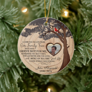 Un Membre Est Tombé De Notre Ornement D'Arbre Fami