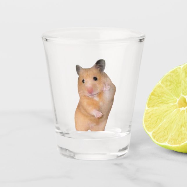 Un mème de hamster de paix en verre (Devant)