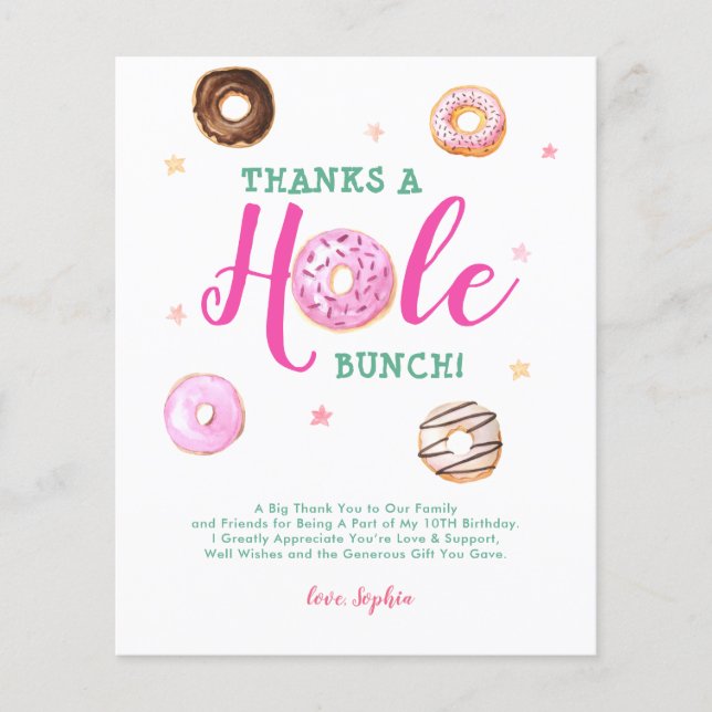 Un Merci photo à trous grâce à un puzzle (Devant)