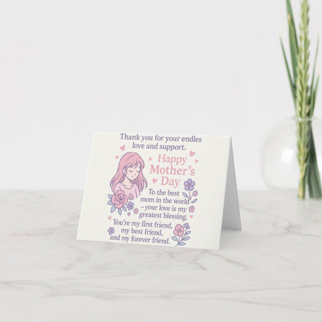 Un Merci sincère - Message de la Fête des Mères de (Devant)