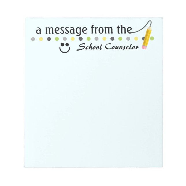 Un message du carnet de notes du conseiller scolai (Devant)