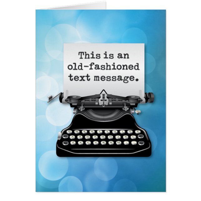 "Un message textuel démodé" (Devant)