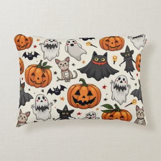Un mignon coussin à motifs pour une fête d'Hallowe