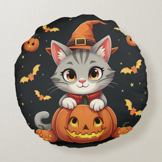un mignon coussin d'Halloween. (Dos)