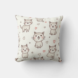un mignon coussin en forme de chat