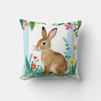 Un mignon coussin lapin