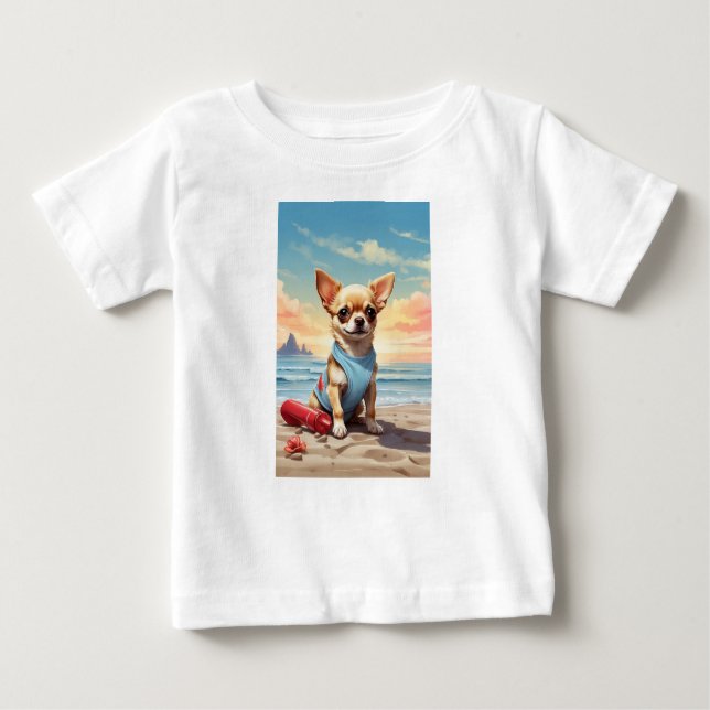 Un mignon T-shirt en forme de petit chien pour (Devant)