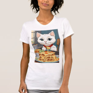 Un mignon T-shirt femme pour chat ADORABLE blanc P