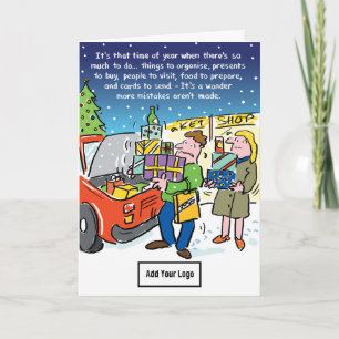 Un moment pour les erreurs. Carte de Noël d'entrep