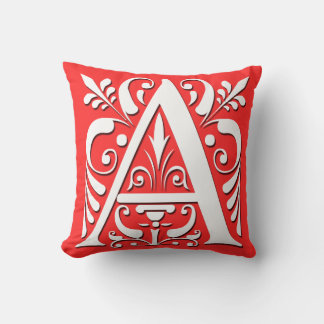Un monogramme de lettre initiale - Coussin