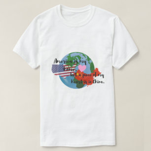 Un morceau de mon coeur est dans le T-shirt de la