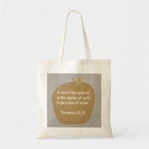 Un mot bien parlé, sacs fourre-tout de pommes d'or