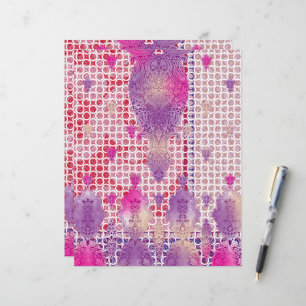 un motif avec un fond violet et des points