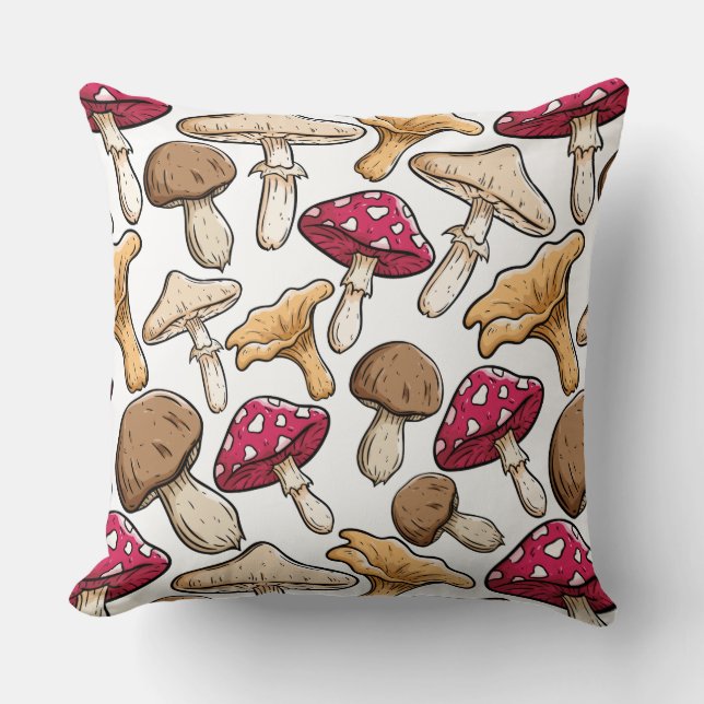 Un Motif de champignons lance des oreillers (Recto)