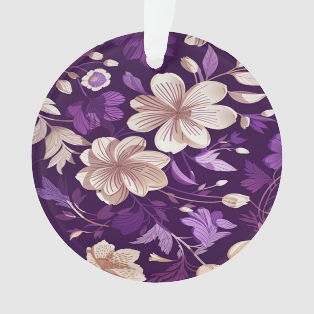 Un motif floral avec arrière - plan violet (devant)