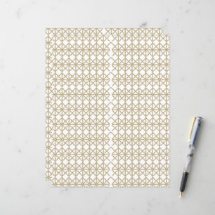 un motif géométrique blanc et or