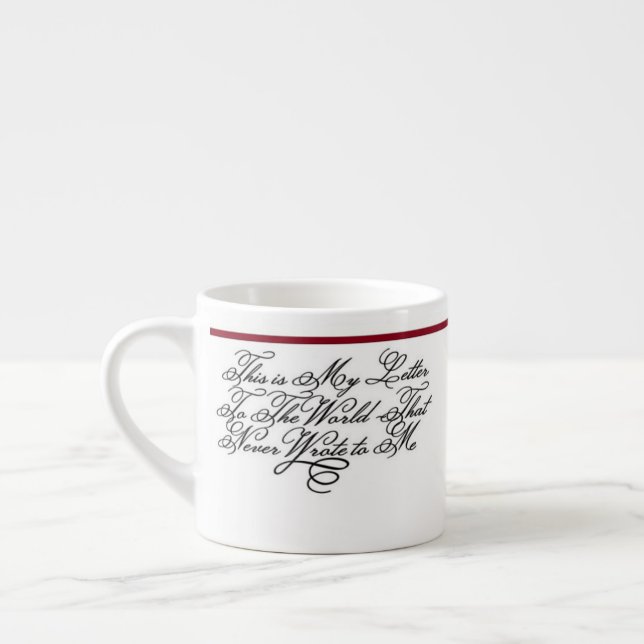 Un mug à espresso - Citation d'Emily Dickinson (Gauche)