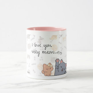 Un mug A Love You Meow et Kitty pour votre proche.