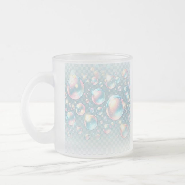 Un mug givré à impression de bulles (Gauche)