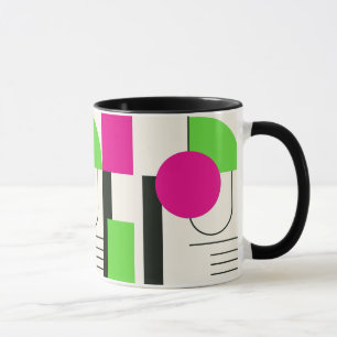 Un mug original avec des formes géométriques.