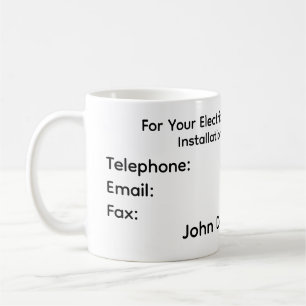 Un mug pour les clients d'électriciens