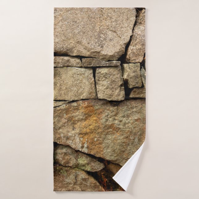 Un mur en pierre en pavé arrière - plan textu (Serviette de bain)