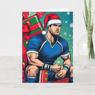 Un Noël de rugby - Carte de voeux de rugby