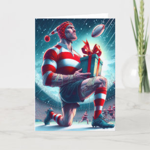 Un Noël de rugby - Carte de voeux de rugby