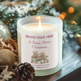 Un Noël très joyeux Étiquettes de bougies modern