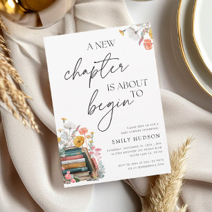 Un nouveau chapitre Baby shower floral Invitation