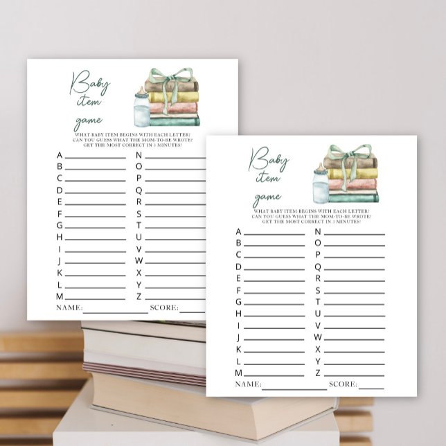 un nouveau chapitre Baby shower Jeu d'objets pour  (Créateur téléchargé)