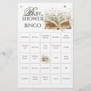 Un Nouveau Chapitre Commence Baby shower Bingo Jeu