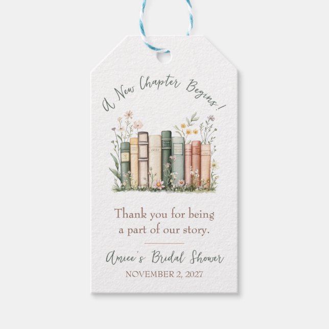 Un nouveau chapitre commence ! Étiquette de cadeau (Devant)