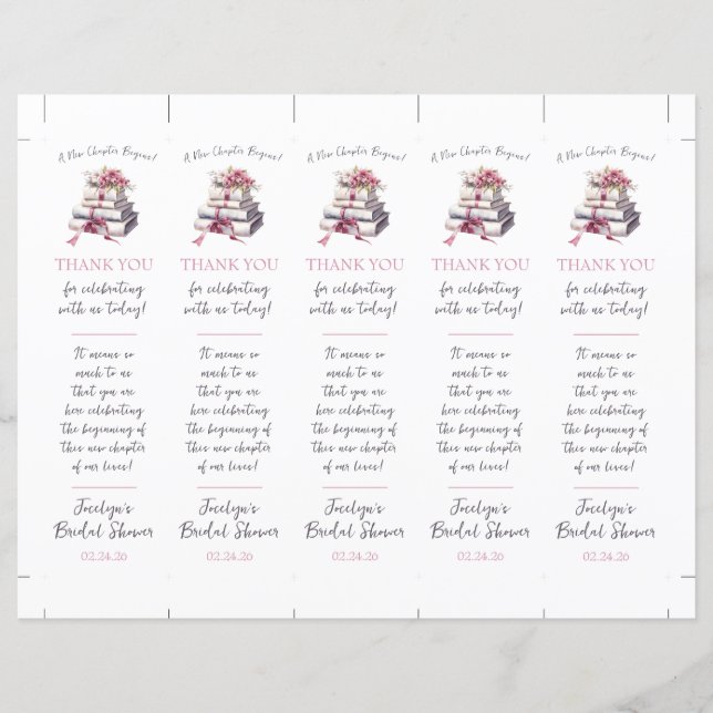 Un Nouveau Chapitre Commence ! Signet Douche Faveu (Devant)