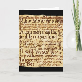 Un nouveau drame - carte de voeux de Hamlet