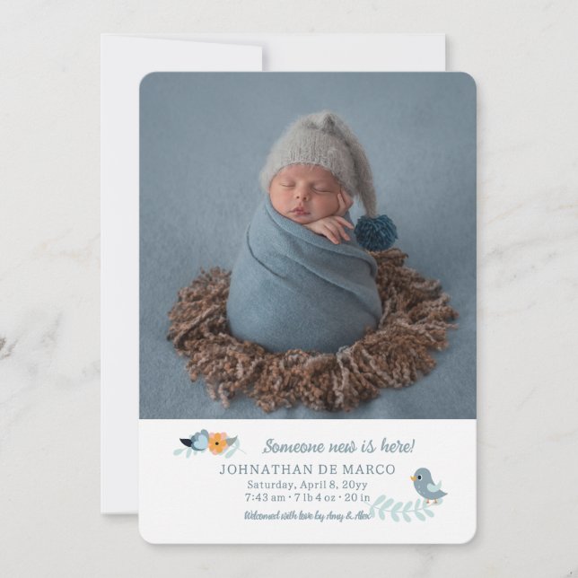 Un nouveau est ici Photo Faire-part de naissance (Devant)