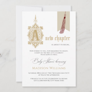 Un nouvel Invitation de Baby shower de chapitre