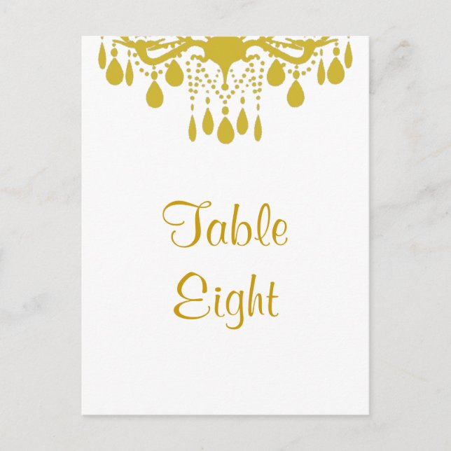 Un numéro de table de grande salle de bal (jaune) (Devant)