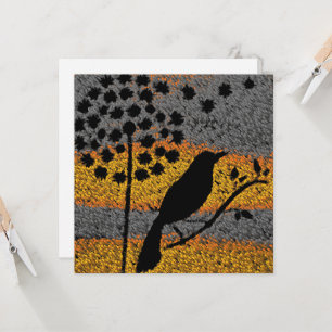 Un oiseau parmi les plumes carte