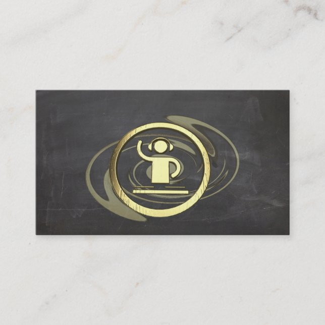 Un or frais DJ et carte de visite d'icône de (Devant)