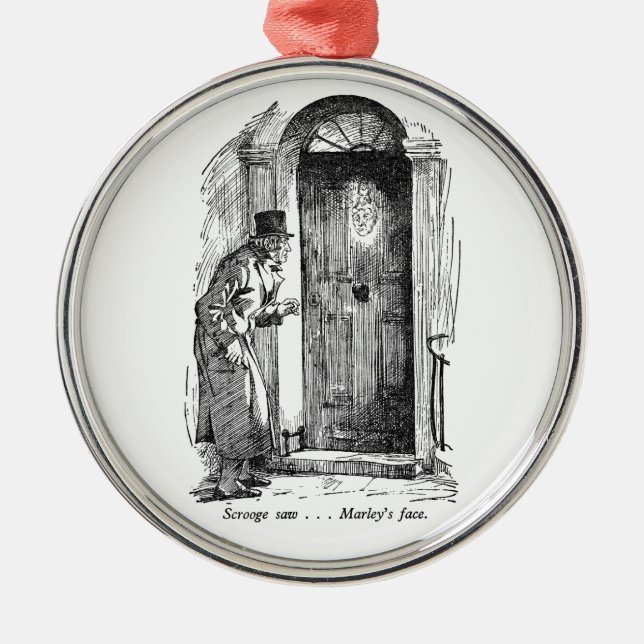 Un ornement de chant de Noël - le visage de Marley (Devant)
