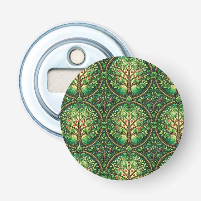 Un ouvre-bouteille rond avec un design avant  (Devant)