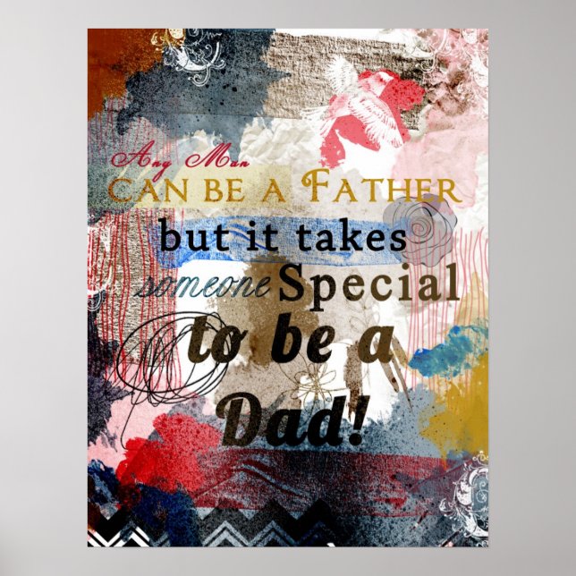Un papa spécial Art poster pères cadeau (Devant)